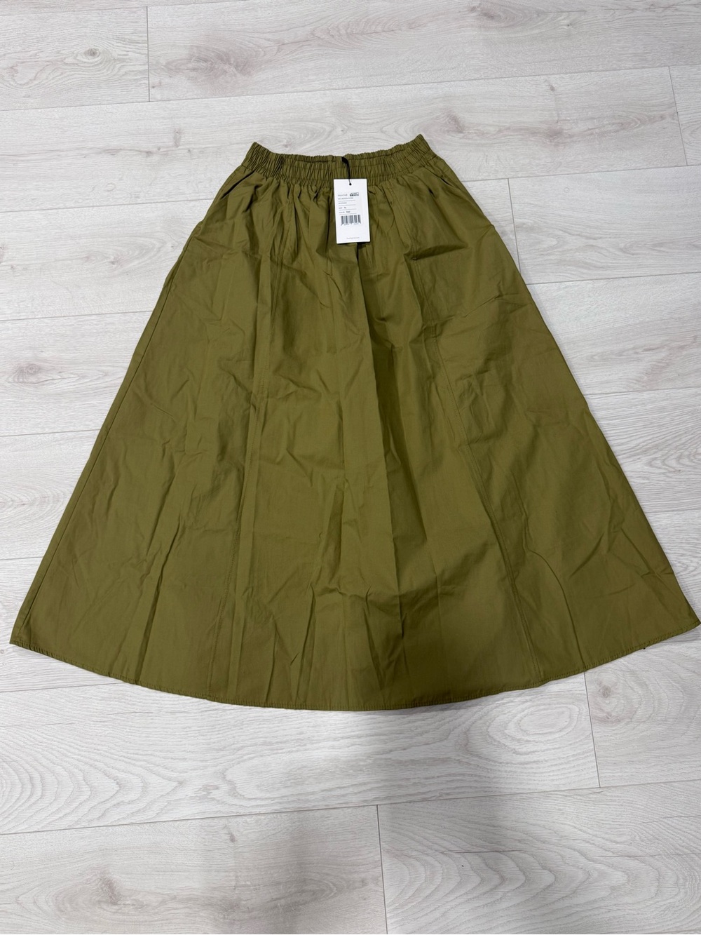 Touche prive Olive Green A-Line Maxi Skirt